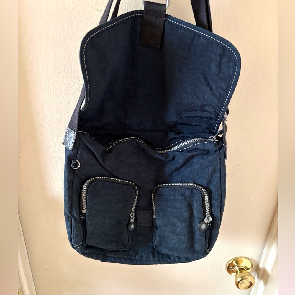 Kipling Navy Blue Crossbody Cargo Bag with Black Strap - Picture 4 of 8